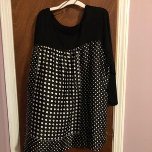 Black and white polka dot sweater.June&Delancy